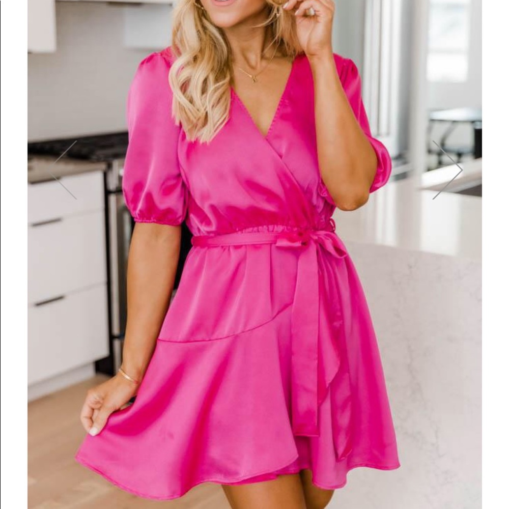 Pink Lily Fuschia Dress